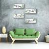 B97A-Home Decorative Arts-Wooden Bathroom Wall Decoration 4Pcs Farmhouse Style