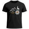 Men's Oktoberfest Alpine Print T-Shirt with Edelweiss & Chamois Fun Shirt-