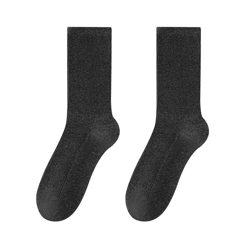 Pure Cotton Socks, Women's Spring and Autumn Mid-calf Socks, Breathable, Sweat-absorbing, Odor-proof Socks, Anti-pilling Pile Socks