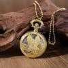 Men Hollow Watches Retro Pocket Watch Women Mens Necklace Pocket Watches