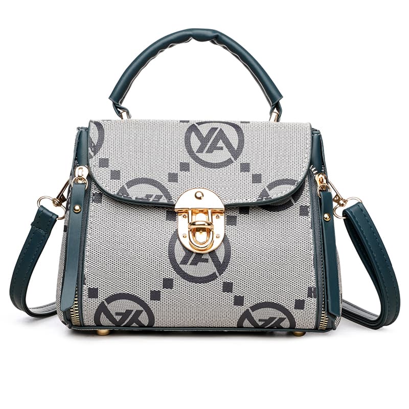 

Vintage letter print tote bag simple shoulder bag