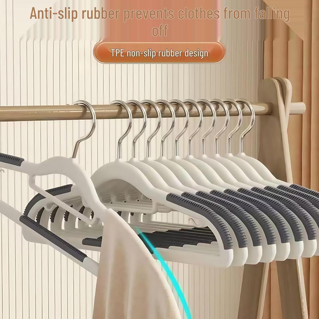 Non-Slip, No-Mark Clothes Hangers - Anti-Shoulder Angle for Hanging and Drying Overcoats and Clothes In Bedroom