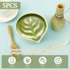 5Pcs Japanese Ceramic Matcha Gift Box Matcha Tea Set With Whisk Spoon And Bowl Sumptuous Grinder Brush Tea Tools High-end