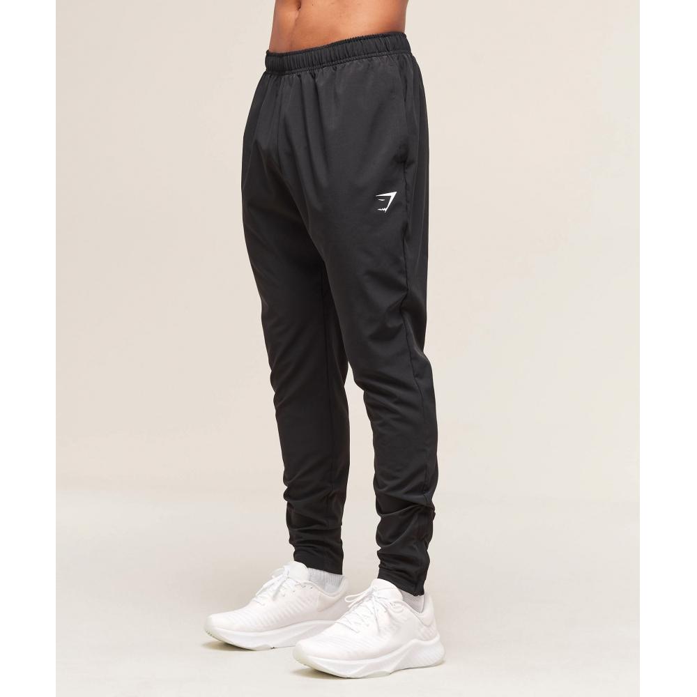 Gymshark Arrival Woven Tall Joggers Czarne A1c9e Bb2j