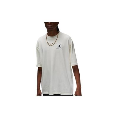 Jordan Camiseta Oversized Gola Redonda Logo Ombro Caído Solta Manga Curta Masculina Branco DZ7314133