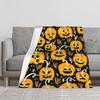 1PC Halloween Jack O Lantern Pumpkin Patch Blanket Throw Blanket Novelty Warm Blanket All Season Gift