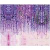 Watercolor Wisteria Flower Print Flannel Blanket Purple Floral Soft Warm Throw Blanket Sofa Bed Botanical Home Decor Gift