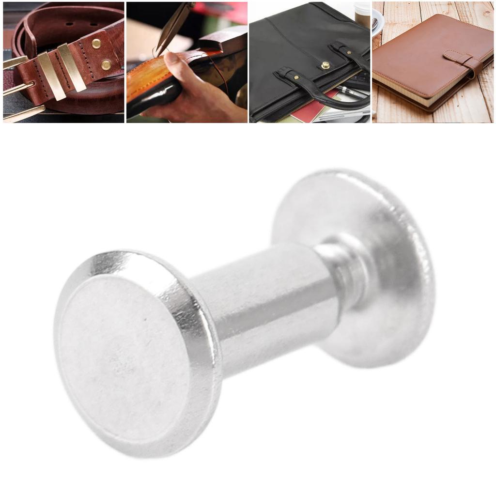 100 Sets Rivet and Screw M2.5 Stainless Steel Flat Round Hd Rivet Studs for Clothing Decoration Lther Crafts
