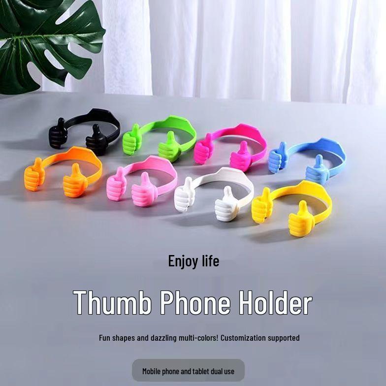 Creative Thumb Mobile Phone Holder - Lazy Stand for Desk or Bedside Single Black