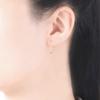 ESTELLE [Official] Women's Hook Earrings in 10K Yellow Gold with August Birthstone Peridot (Product Code: 0222-9723-0019-0000)