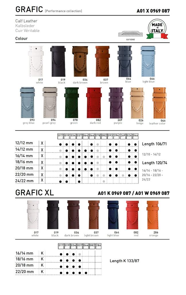 MORELLATO GRAFIC XL Watch Black Cowhide K0969 087 019 020 Band, 20mm, Leather,