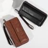 Men's PU Leather Wallet Multi-Card Slot Long Wallet Clutch Bag Large Capacity Phone Bag Handheld Billfold For Men
