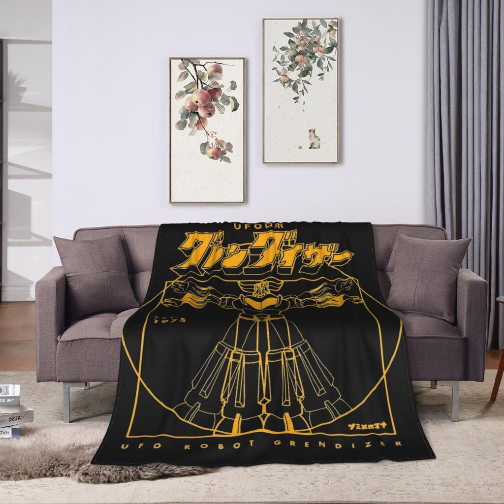 UFO Robot Grendizer Blankets Fleece Spring/Autumn   Multifunction Warm Throw Blanket for Bed Couch Quilt