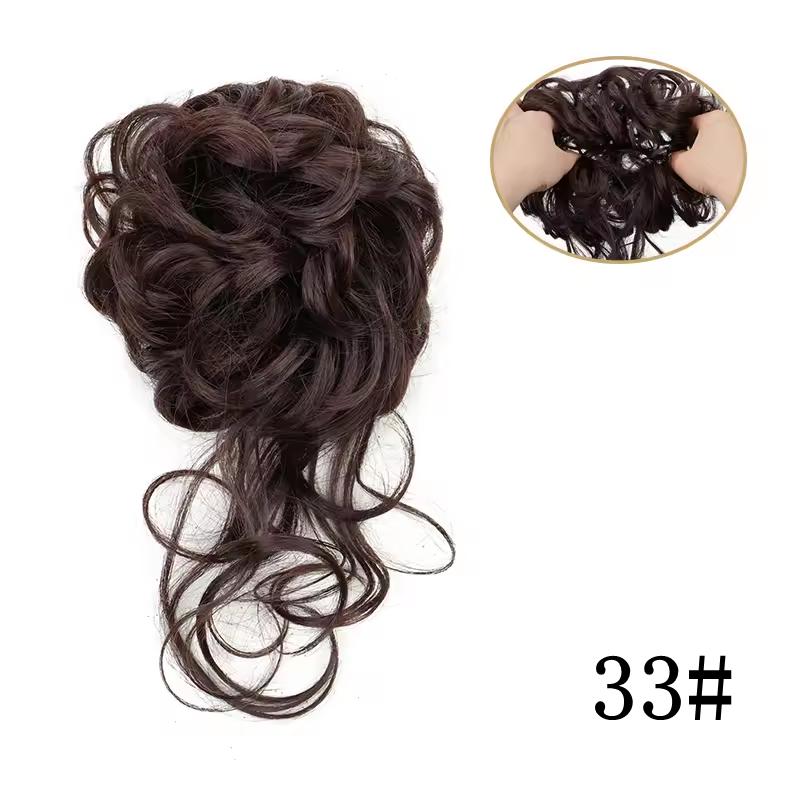 Messy Bun Hair Piece Synthetic Tousled Updo Hair Buns Extension Elastic Hair Band Hair Fake Hair Accessories for Women Girls