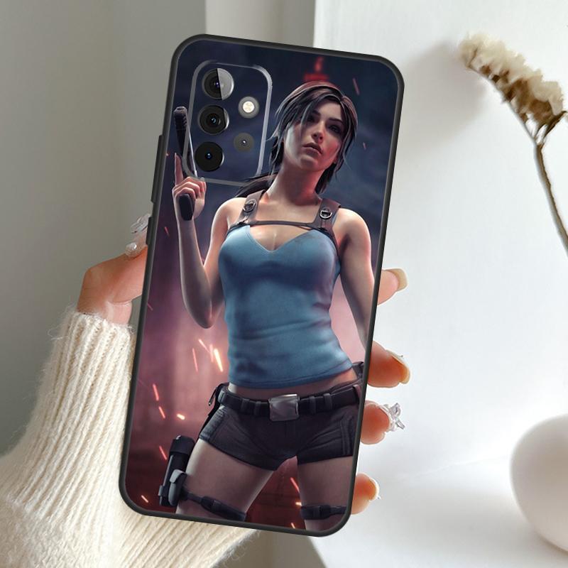 Lara Croft Tomb Raider Case For Samsung Galaxy A16 A26 A36 A56 A55 A35 A15 A54 A34 A14 A52 A32 A12 A13 A33 A53 A17