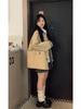 Petite Women's Mid-Length Earth Yellow Windbreaker, Spring/Autumn 2025, Korean-Style with Japanese/British Influences