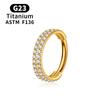 F136 G23 Titanium Nose Ring 16G Hinged Segment CZ Septum Clicke Daith Earrings Hoops Ear Cartilage Tragus Helix Piercing Jewelry