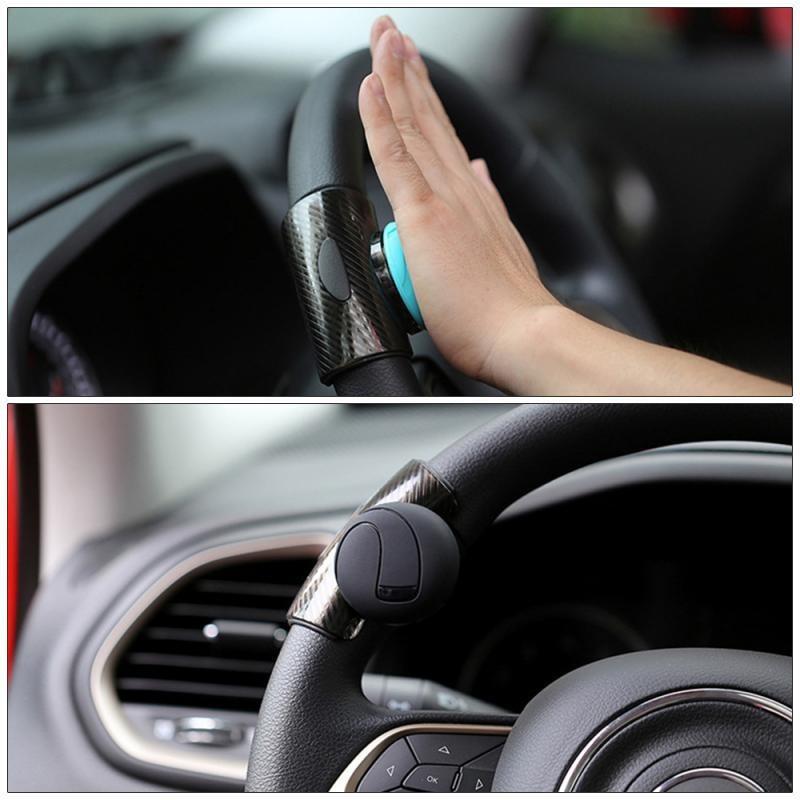 1 pomello del volante a 360 gradi, pomello girevole automatico, potenziatore dello sterzo per auto, in silicone, rinforzante per la maniglia del servosterzo.