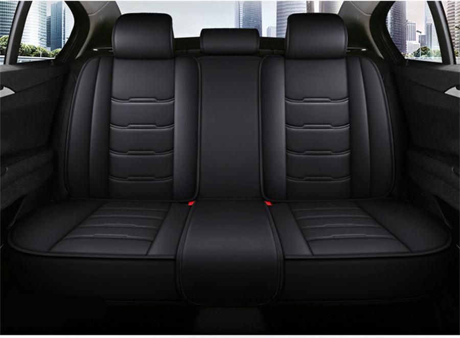 Luxury PU Leather car Cushion Seat Covers Car-styling Full Front+rear Cushion 5-Seats With the Neck Lumbar Pillows