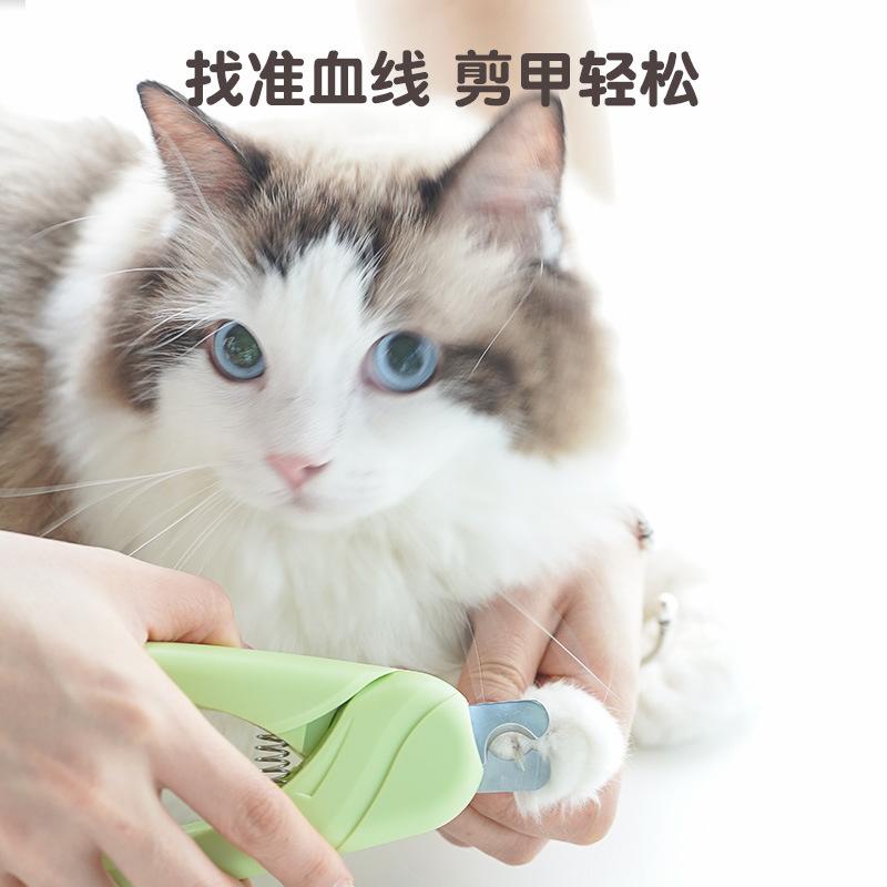 New pet nail clippers pet attractive force led photo blood clipping cat nail clippers dog cat pliers scissors
