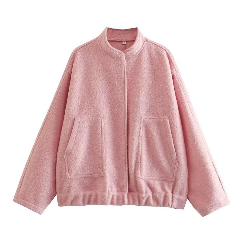 Solid Color Casual Pocket Coat Fall Women's Temperament Jacket