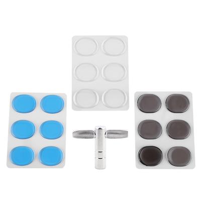 Trommel Dämpfer Gel Pads Multicolor Transparent Silikon Trommel Schalldämpfer Set mit Schlüssel