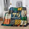 70th Birthday Celebration Blanket Comfortable Suitable for Couch Office Chair Office Four Seasons Universal Playful Design