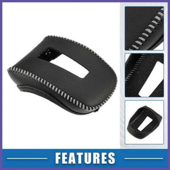 Gear Shifting Knob Cover for Mitsubishi Outlander Faux Leather Black Gray New