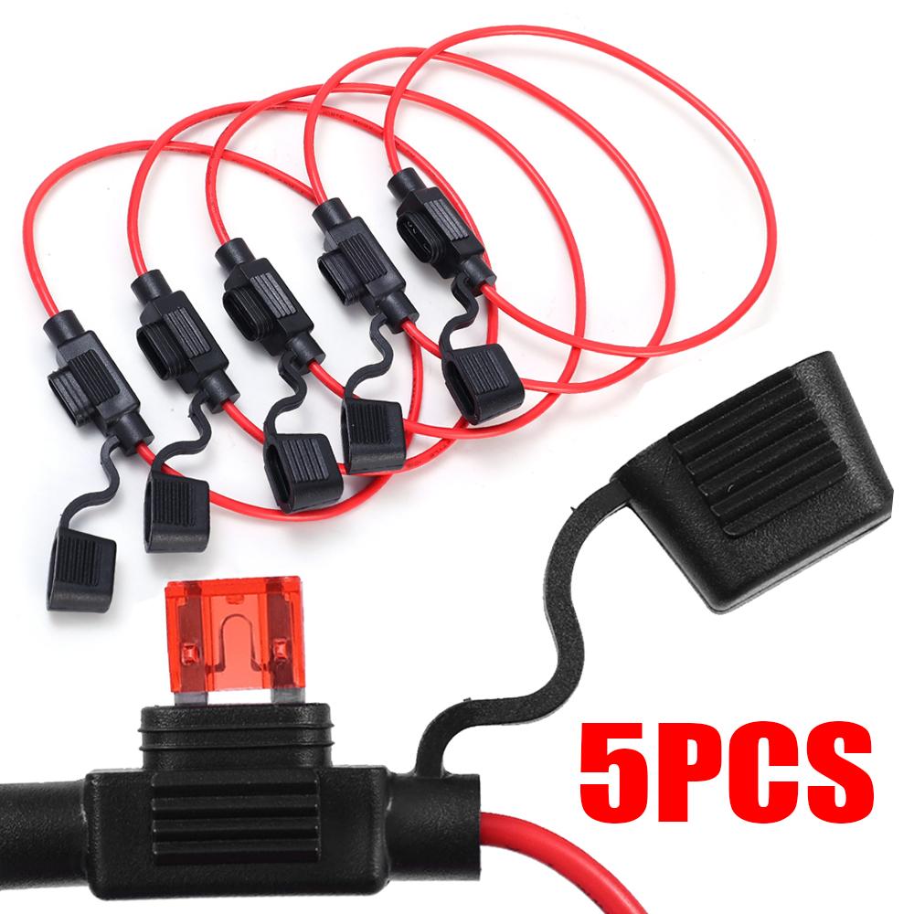 Mini Blade Fuse Holder 18AWG Waterproof Auto Boat Inline Copper Contacts Circuit Protection 32V 15A Car Replacement Accessories Fuse Holders1