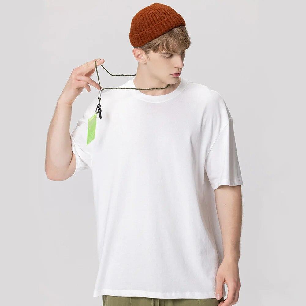 100 % bomull Herr Halvärmad Herr-T-shirt Dam Kortärmad T-shirt Lös Avslappnad Grundläggande Överdimensionerad Skjorta O-ringad Enfärgad