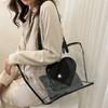 Versatile Transparent Handbags Waterproof Beach Bag Jelly Color Shoulder Bag  Women Use