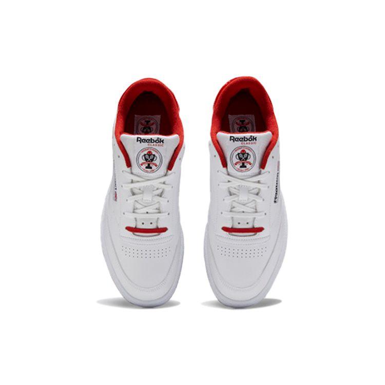 Reebok Club C 85 White Legacy Red Unisex Sneakers Black FX3371
