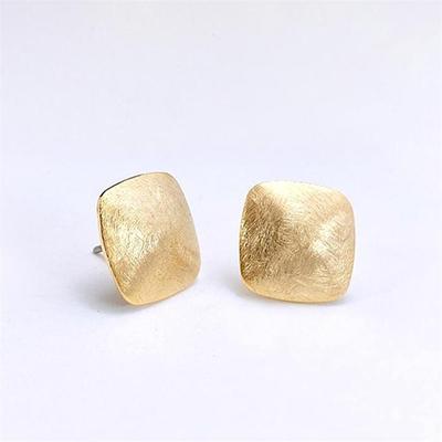 Boucles d'oreilles clous rondes et carrées vintage (7831536)