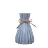 Minimalist Cinched Waist Origami Vase with Hemp Rope Accent for Artificial Flowers