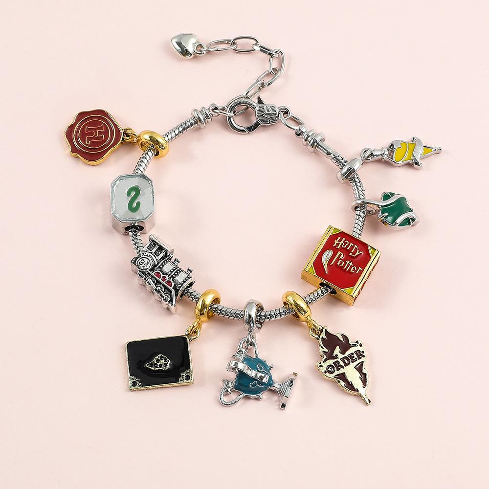 Magieakademie Hufflepuff Gryffindor Slytherin Ravenclaw Charakter DIY Perlenarmband