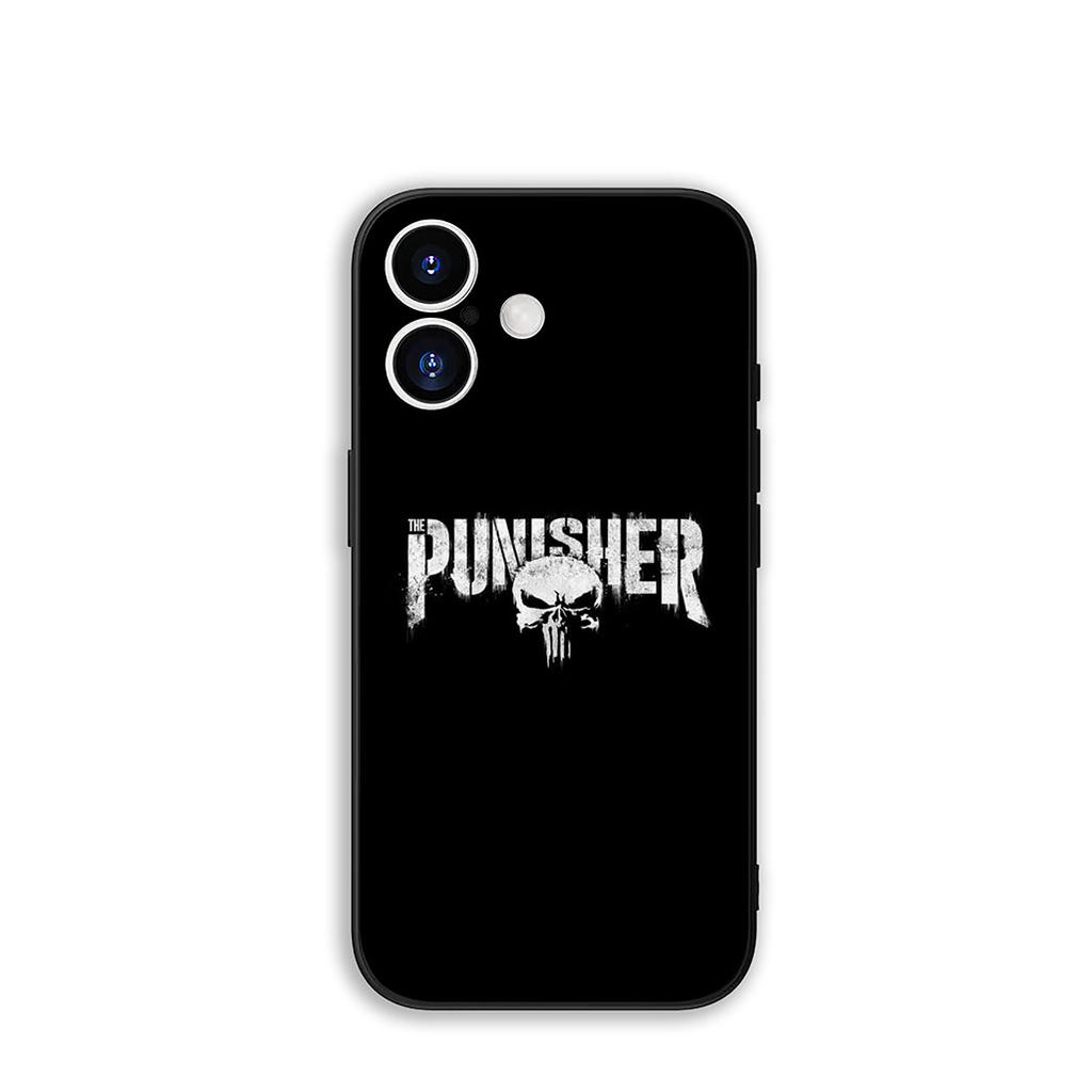 for Apple iPhone 16 15 14 Plus 13 12 Mini 17 Pro Max + ProMax 16E Air 15+ Phone Cover Case Marvel The Punisher Casing