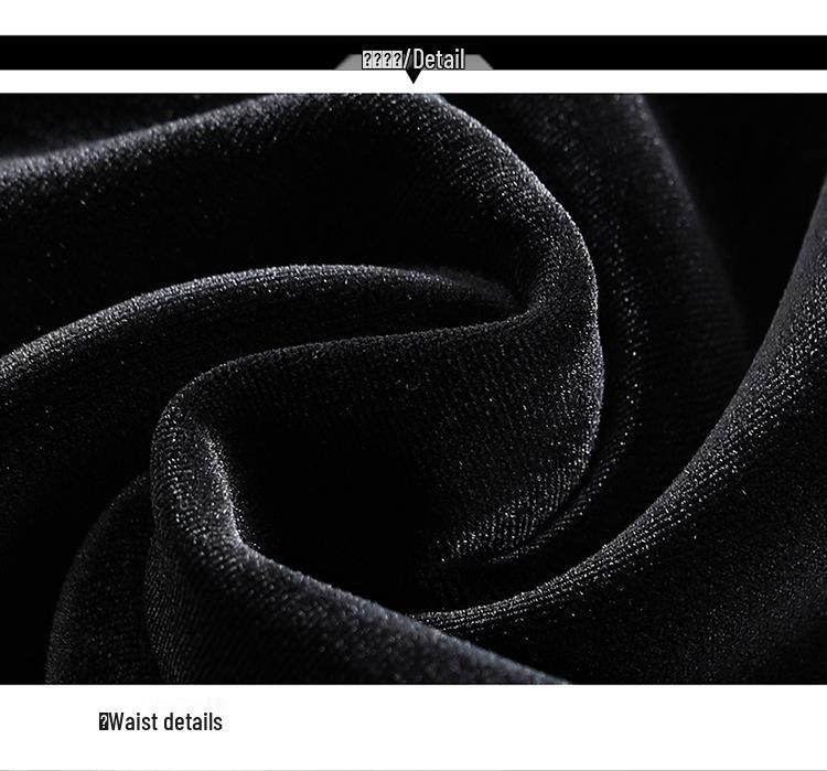 Velvet High-Waist Slit Pencil Skirt - 2025 Winter Collection