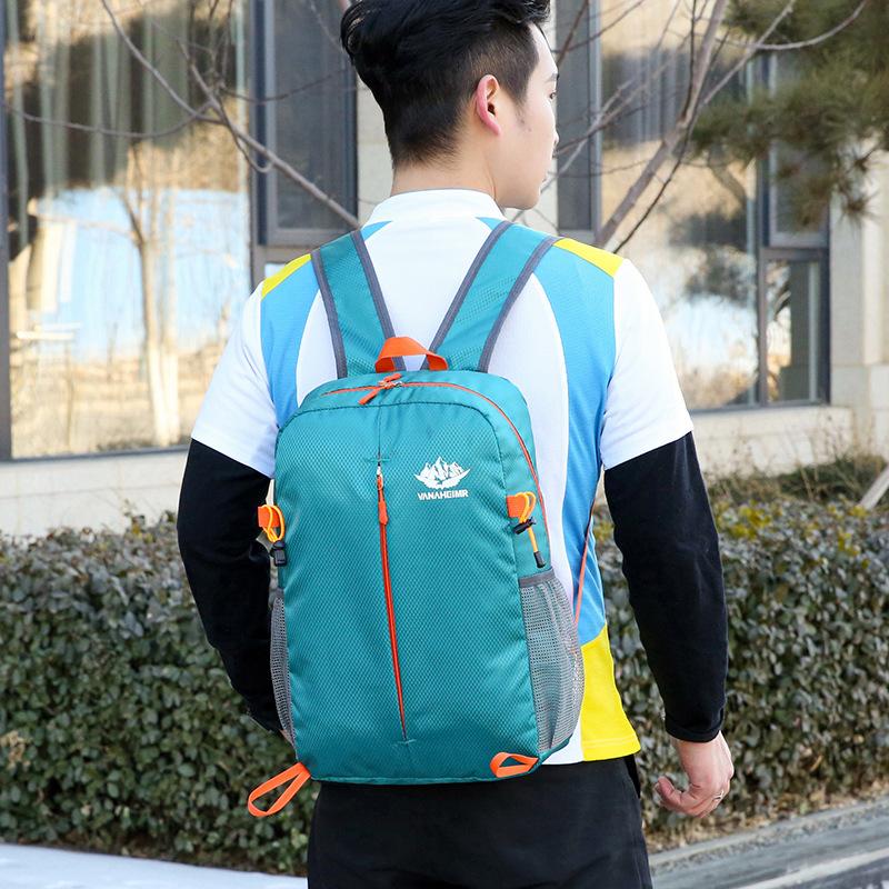 Schoolbag Outdoor Foldable Backpack Lightweight Travel Bag Anti-splashing Ultra Light Skin Bag Support Printed Cycling Student Bag
