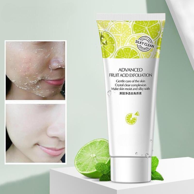 Fruit Acid Peeling Gel Facial Cleansing Exfoliating Peeling Scrub Cream Deep Clean Moisturizing Blackhead Removal Face Cleanser