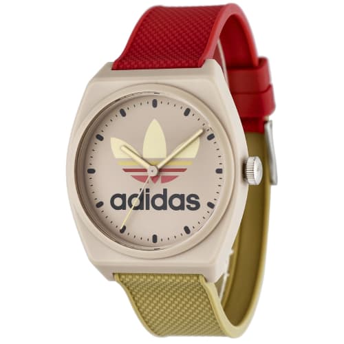 Adidas Originals Swatch PROJECT TWO GRFX Watch, Beige Resin Dial, Quartz Movement, Water Resistant to 5 ATM, 36mm, China Watch AOST23056, Multicolor