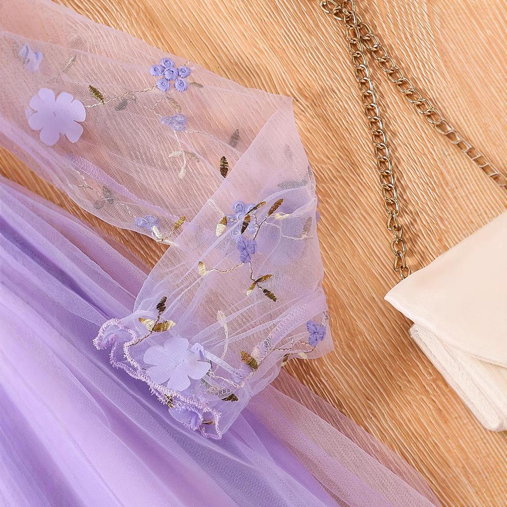Girls Fashion Dress Summer Dress Children Sweet Floral Dress Princess Dress
