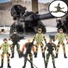 Kids Toy 6pcs Army Soldier Playset Game Realistic Figure Boy Gifts Christmas