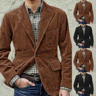 Men's Spring Thin Casual Fashion Loose Single Lapel  Breasted Jacket
