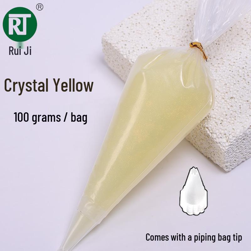 Rui Ji 100g Colla Cristallo Trasparente - A Base d'Acqua, Crema Simulazione Mescolanza Colori