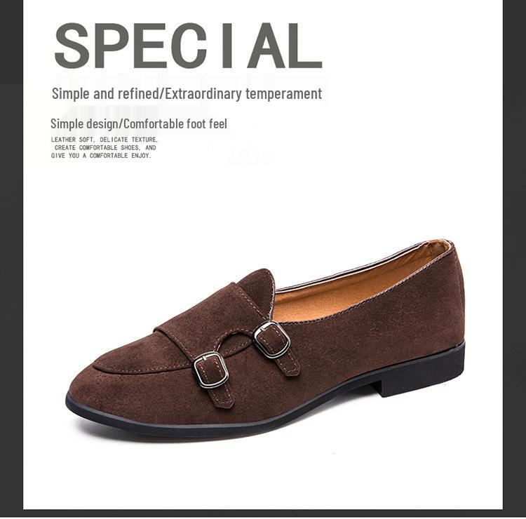 Herren Wildleder Spitzschuh Slipper - Lässige Schlupf-Fahrschuhe, Einfarbig, Ganzjahresartikel