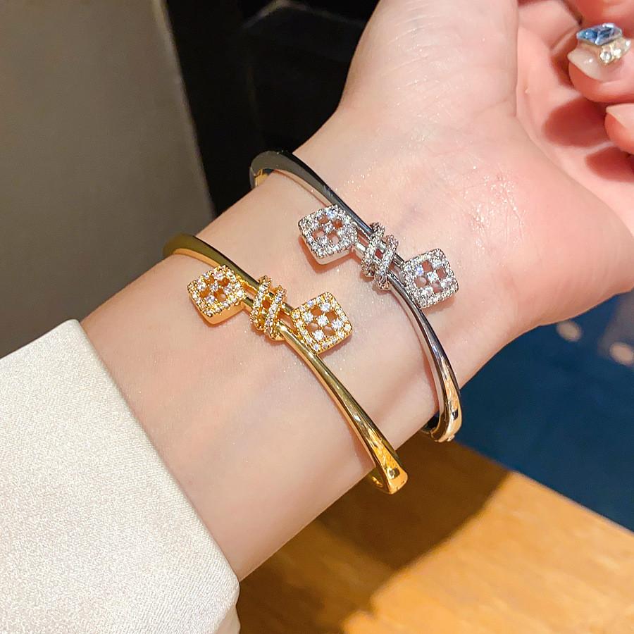 Geometric Zircon Square Buckle Bracelet For Women Fashion Jewelry