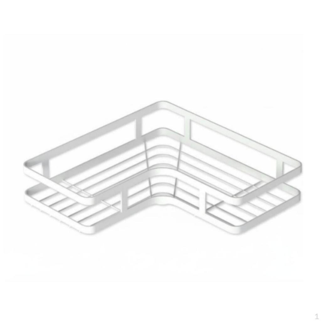Punch Corner Rack No Lavatory Shelf RustResistant Metal Toiletries Holder for Renters, Students