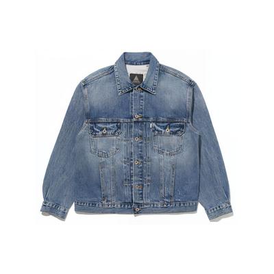 Levis SS24 Silvertab Series Solid Color Single-Breasted Loose Casual Long Sleeve Denim Jacket Men Jackets Indigo A7307-0000