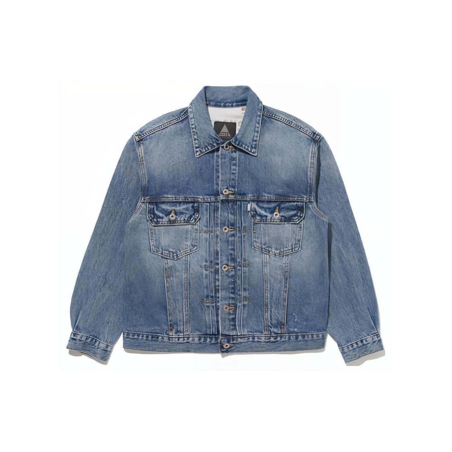 

Levis SS24 Silvertab Series однобортная свободная повседневная джинсовая куртка с длинным рукавом мужские куртки индиго A7307-0000 XS