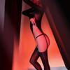 Women's Oily Glossy Bodysuit Stockings with Suspender, Horse Oil Silk Thin Black Plus-Size Lingerie